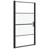 vidaXL Duscht&uuml;r 100x178 cm Halbmatt Hartglas Schwarz