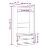vidaXL Kleiderschrank Artisan-Eiche 100x50x200 cm Holzwerkstoff