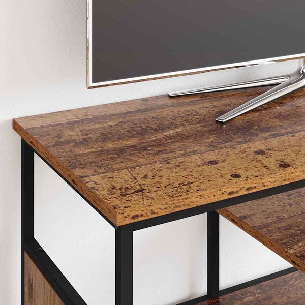 vidaXL TV-Schr&auml;nk Altholz 100 x 35 x 45 cm Verbundholz und Eisen