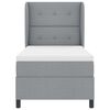 vidaXL Boxspringbett mit Matratze Hellgrau 80 x 200 cm Stoff