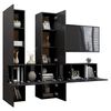 vidaXL 7-tlg. TV-Schrank-Set Grau Holzwerkstoff