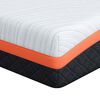 vidaXL Matratze Wei&szlig; und Schwarz 90 x 190 cm Jacquard-Stoff
