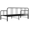 vidaXL Tagesbett Ausziehbar Schwarz Metall 90x200 cm
