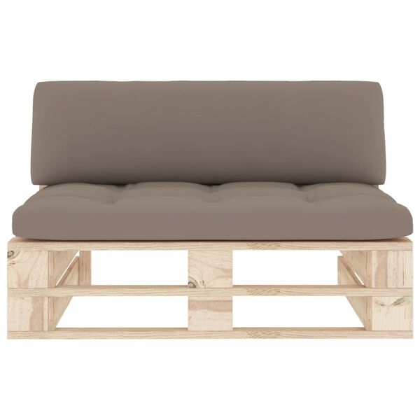 vidaXL Outdoor-Mittelsofa Paletten Impr&auml;gniertes Kiefernholz