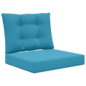 vidaXL Sofakissen f&uuml;r drau&szlig;en 2 pcs K&ouml;nigsblau Polyester