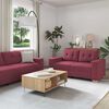 vidaXL Sofa 3 pcs Wind Rot 221 x 80 x 80 cm Leinenmischgewebe
