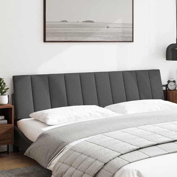 vidaXL Kopfteil-Kissen "Hanko" Dunkelgrau 200 cm Stoff