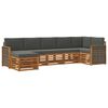 vidaXL Outdoor-Sofagarnitur 6 stk. Natur und Anthrazit