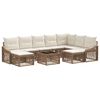 vidaXL Gartensofa-set 10 pcs Beige Poly-Rattan