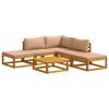 vidaXL Sofa-Set 6 stk. Natur Massivholz Akazie