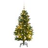 vidaXL K&uuml;nstlicher Weihnachtsbaum Klappbar 150 LEDs & Kugeln 120 cm