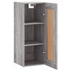 vidaXL Wandschrank Grau Sonoma 34,5x34x90 cm Holzwerkstoff