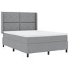 vidaXL Boxspringbett mit Matratze Hellgrau 200 x 160 cm Stoff