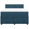 vidaXL Boxspringbett mit Matratze Blau 140x190 cm Samt