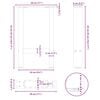 vidaXL Couchtischbeine Weiß 2 Stk. 28x(42-43) cm Stahl