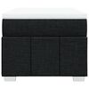vidaXL Boxspringbett mit Matratze Schwarz 90x190 cm Stoff