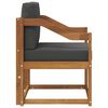 vidaXL Outdoor-Sofa Massives Akazienholz und Polyester Natur