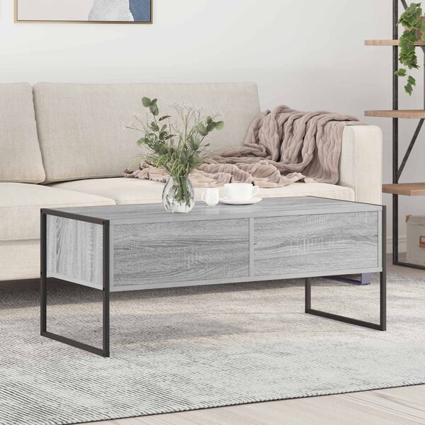 vidaXL Couchtisch Graues Sonoma 100 x 46 x 40 cm Holzwerkstoff