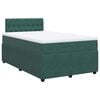 vidaXL Boxspringbett mit Matratze Dunkelgrün 120x200 cm Samt