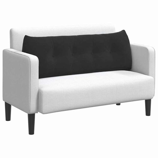 vidaXL R&uuml;ckenkissen Schwarz 140 x 24 x 50 cm Samt