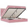 vidaXL Ottoman-Bett mit Matratzen & LEDs Rosa 200x200 cm Samt