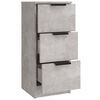 vidaXL Sideboards 3 Stk. Betongrau Holzwerkstoff