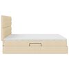 vidaXL Aufbewahrungsbett mit Matratze Creme 180 x 200 cm Polyester