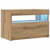 vidaXL TV-Schrank mit LED-Leuchten Artisan-Eiche 60x35x40 cm