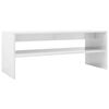 vidaXL Couchtisch Hochglanz-Wei&szlig; 100x40x40 cm Holzwerkstoff
