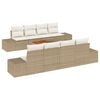 vidaXL Gartensofa-set 9 Stk. Beige Poly-Rattan