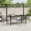 vidaXL Garten Essgruppe 5 pcs Schwarz Poly-Rattan