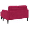 vidaXL 2-Sitzer-Sofa mit Chaiselongue L-Form Weinrot 125 cm Samt