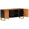 vidaXL TV-Schrank Braun und Schwarz 105x33,5x46 cm Massivholz Mango