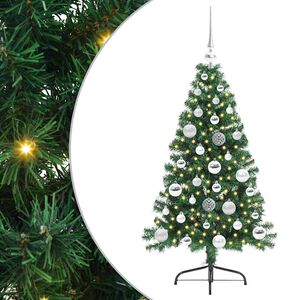 vidaXL K&uuml;nstlicher vorbeleuchteter Weihnachtsbaum Gr&uuml;n 120 cm PVC