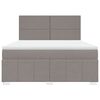 vidaXL Boxspringbett mit Matratze Taupe 180x200 cm Stoff