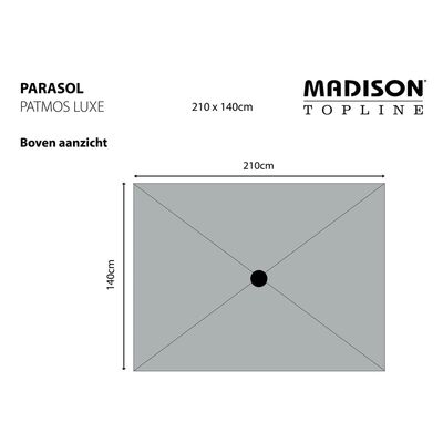 Madison Sonnenschirm Patmos Luxe Rechteckig 210x140 cm Salbeigrün
