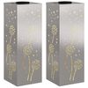 vidaXL Solar LED Weg Licht 2 pcs Silber Edelstahl