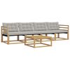 vidaXL Outdoor-Sofagarnitur 5 pcs Wei&szlig; und Hellgrau 79 x 79 x 37 cm