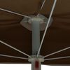vidaXL Halb-Sonnenschirm mit Mast 180x90 cm Taupe