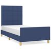 vidaXL Bettgestell ohne Matratze Blau 100x200 cm Stoff