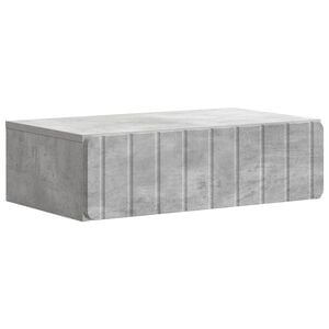 vidaXL Wandmontierter Beistelltisch Betongrau 59 x 34,5 x 17 cm