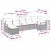 vidaXL Sofa Set 7 pcs Grau Poly-Rattan