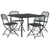 vidaXL Gartenm&ouml;bel Set 5 Stk. Anthrazit Eisen und Stahl