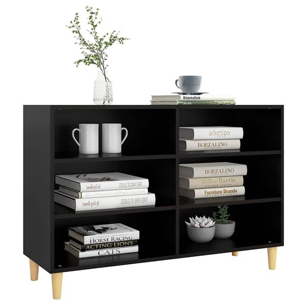 vidaXL Sideboard Schwarz 103,5x35x70 cm Holzwerkstoff