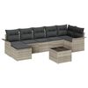 vidaXL Gartensofa-set 8 stk. Hellgrau Poly-Rattan