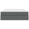 vidaXL Aufbewahrungsbett mit Matratze Dunkelgrau 140 x 190 cm