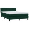 vidaXL Boxspringbett mit Matratze Dunkelgr&uuml;n 160x220 cm Samt