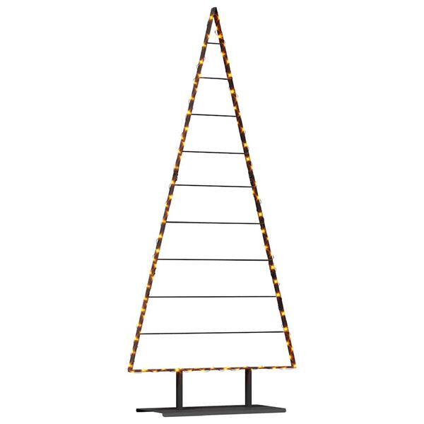 vidaXL Metall Weihnachtsbaum mit Ständer Schwarz 210 cm Stahl