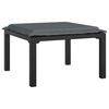 vidaXL Gartenhocker mit Kissen Schwarz und Grau Poly Rattan