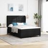 vidaXL Boxspringbett mit Matratze Schwarz 140 x 190 cm Stoff